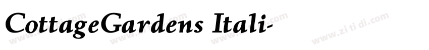 CottageGardens Itali字体转换